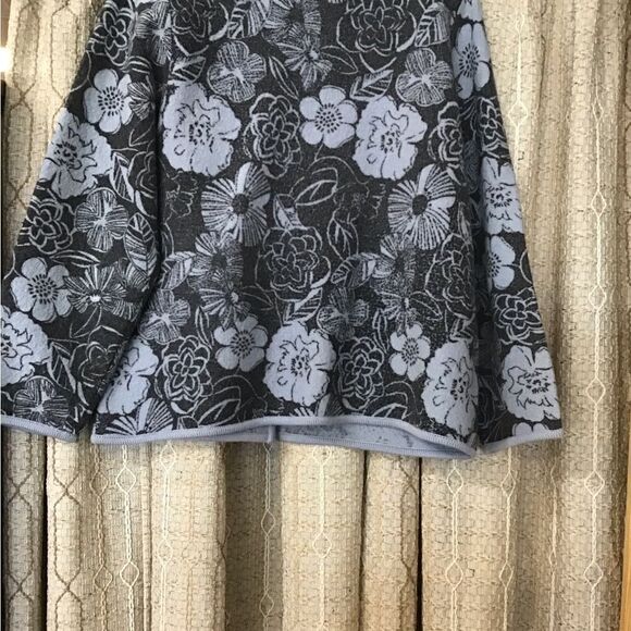 alfred dunner ladies LG light blue/gray sweater 100% wool - Picture 3 of 6